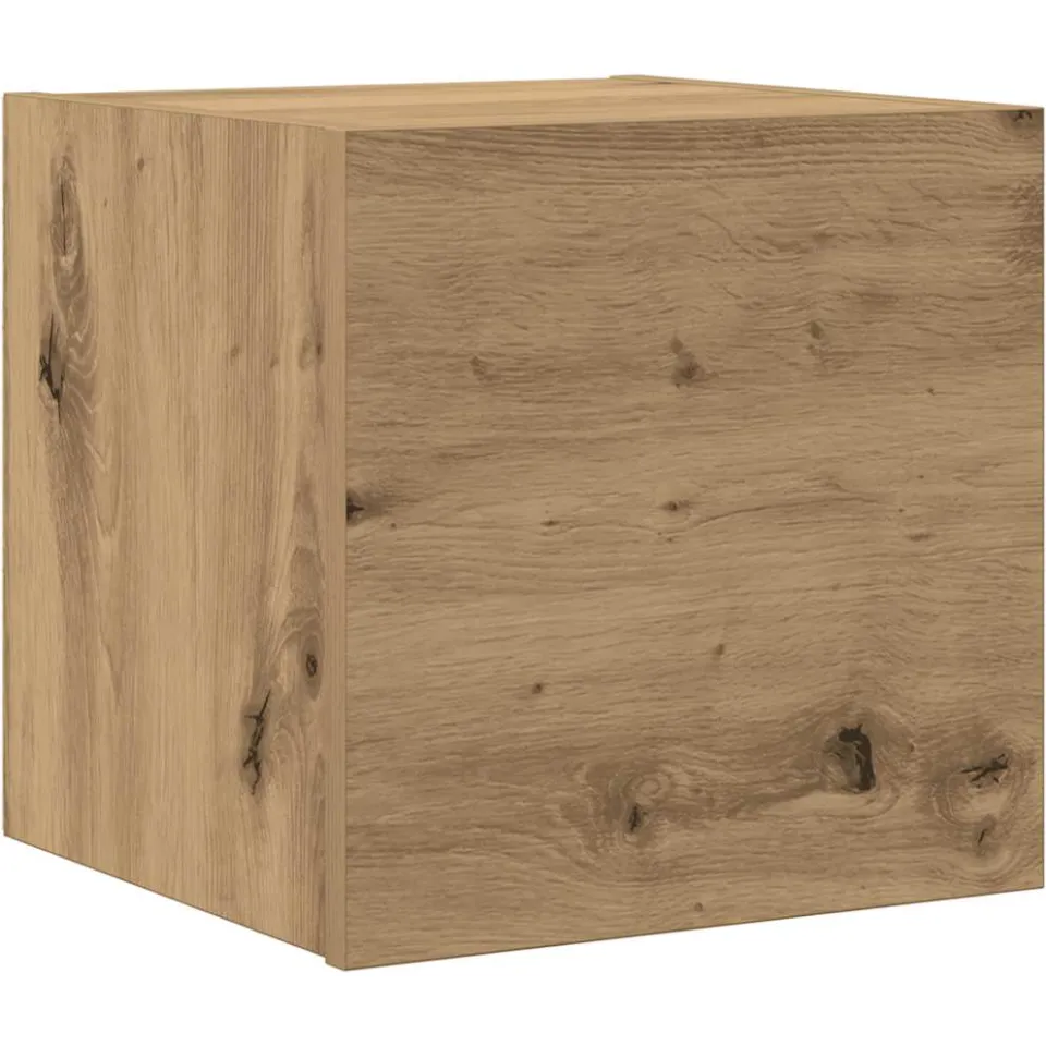vidaXL 7-delig Tv-meubelset wandmontage bewerkt hout artisanaal eiken, foto 3