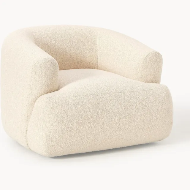 Westwing Collection Bouclé fauteuil Sofia Beige