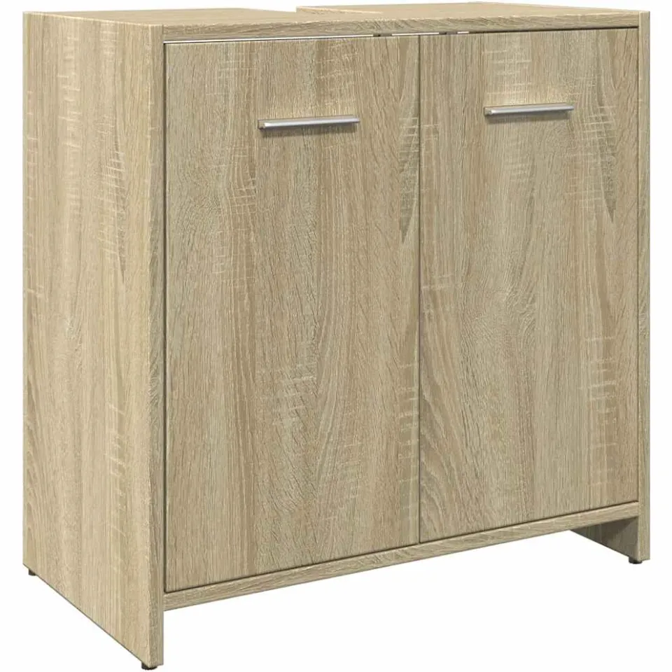 vidaXL Wastafelkast 60x33x60 cm bewerkt hout sonoma eikenkleurig, foto 3