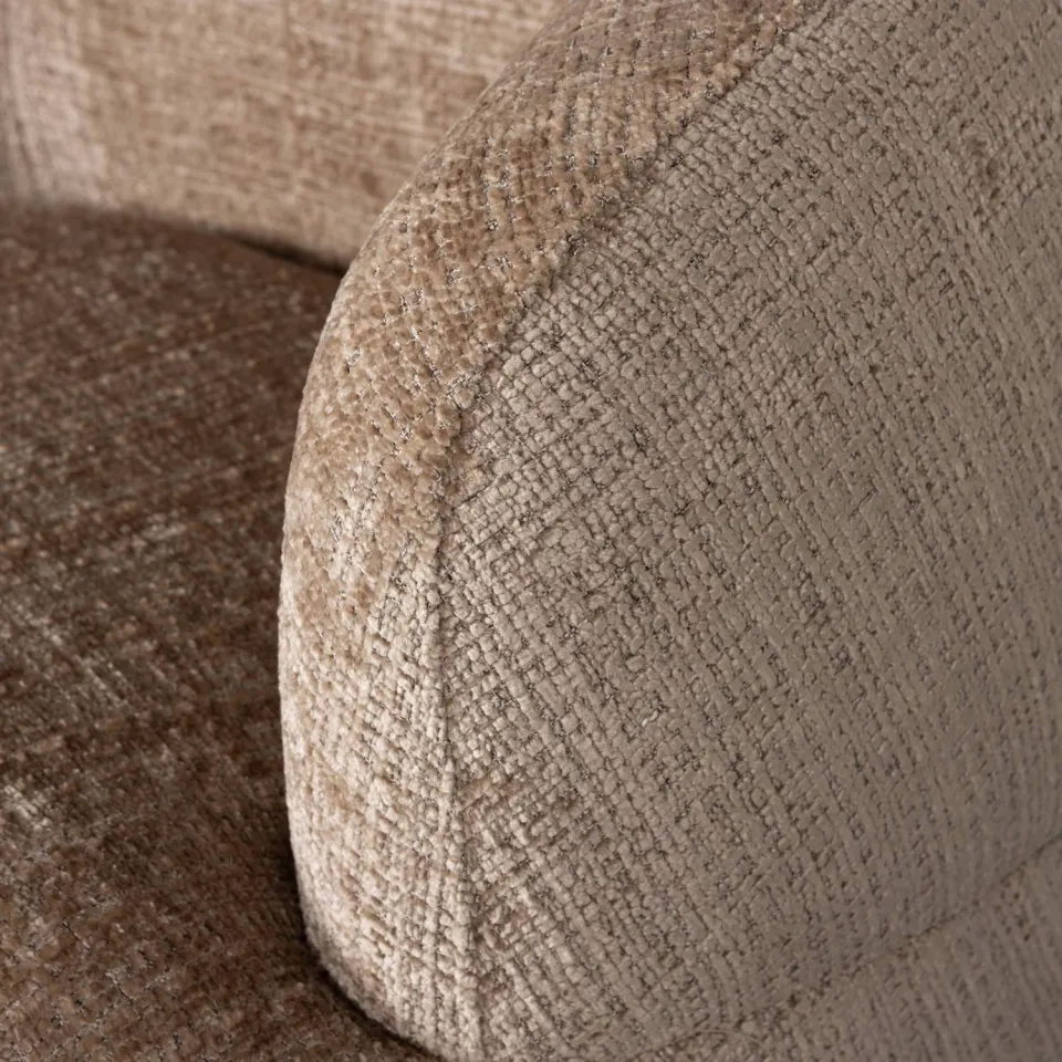 WOOOD Woolly Draaifauteuil - Chenille - Zand - 71x84x88, foto 6