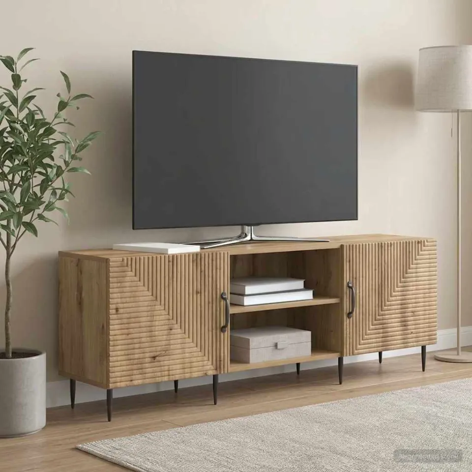 vidaXL TV-kast 150 x 31 x 50 cm Artisanaal eiken Bewerkt hout, foto 4