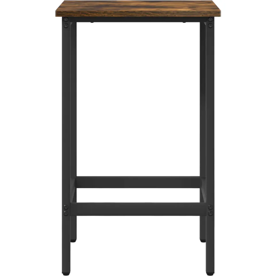 vidaXL Barkruk 2 st Gerookt eiken 40 x 32 x 74 cm Bewerkt hout Bruin