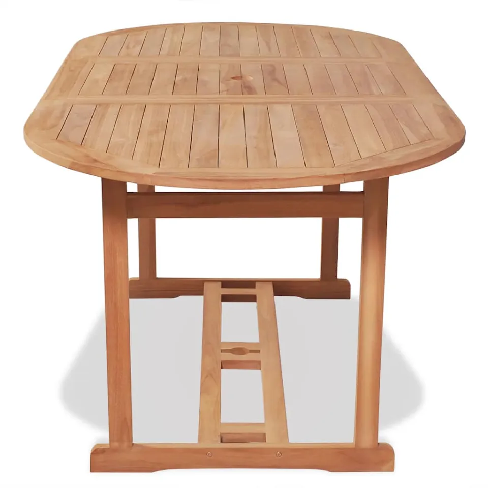 vidaXL Tuintafel 180x90x75 cm massief teakhout bruin, foto 3