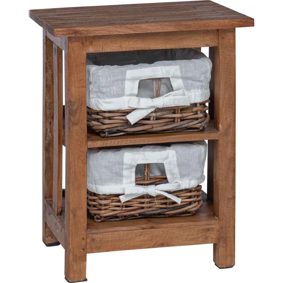 vidaXL Bijzettafel Bruin 38 x 28 x 50 cm Massief mahoniehout