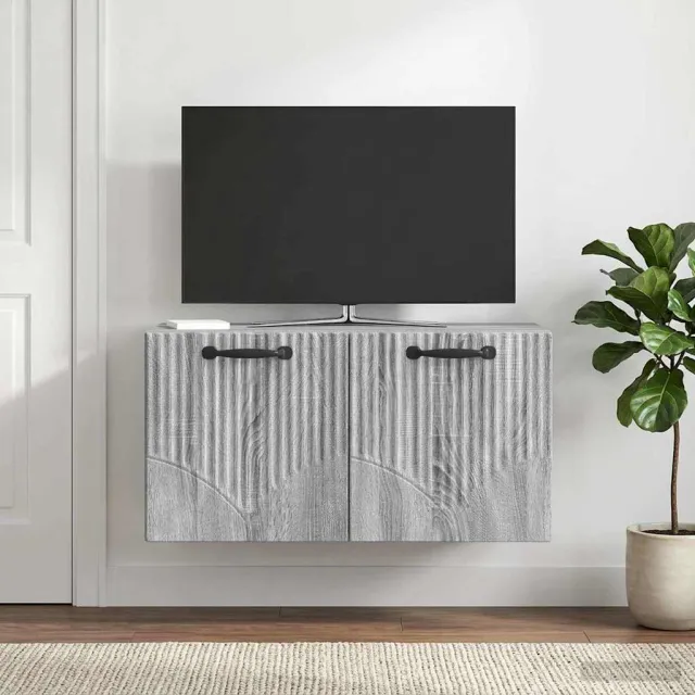 vidaXL Wandbeugel TV-kast Grijs sonoma 59,5 x 31 x 30 cm Bewerkt hout