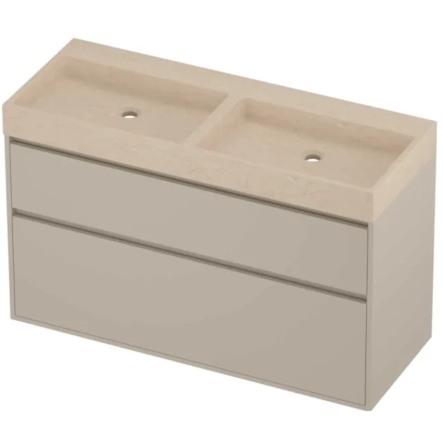 Proline Evoli Badmeubelset Hardsteen Loft Dubbel 120x46x75 cm Sand Stone Soft Linen Beige