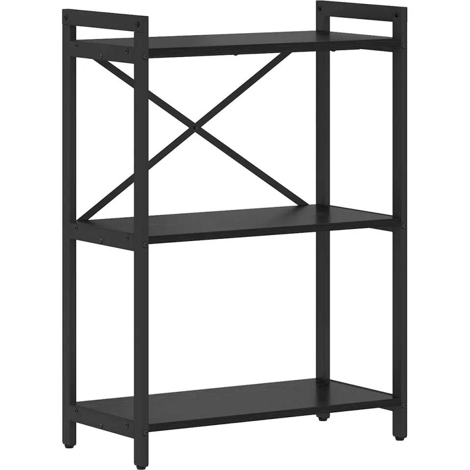 vidaXL Boekenkast 60 x 30 x 85 cm Bewerkt hout Zwart Eiken, foto 3