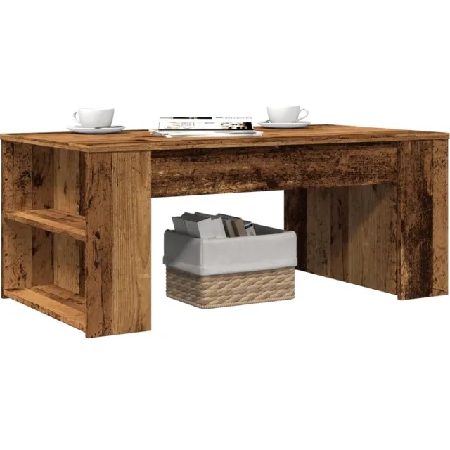 vidaXL Salontafel 102x55x42 cm bewerkt hout oud houtkleurig bruin
