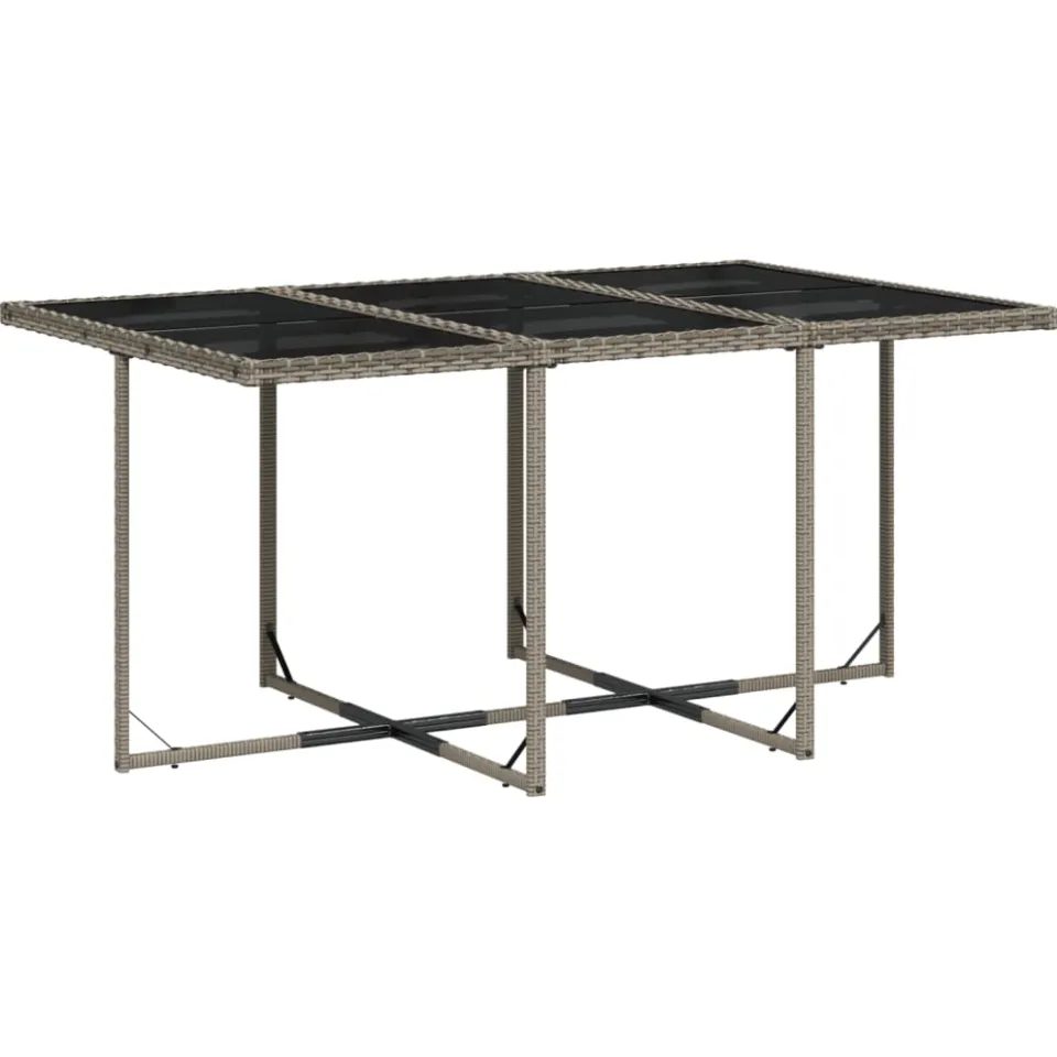 vidaXL 11-delige tuinset met kussens, grijs polyrotan, foto 2