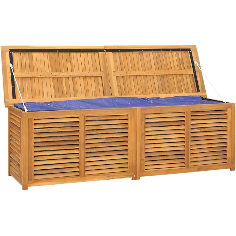 vidaXL Tuinbox met zak 175x50x55 cm massief teakhout bruin, foto 4