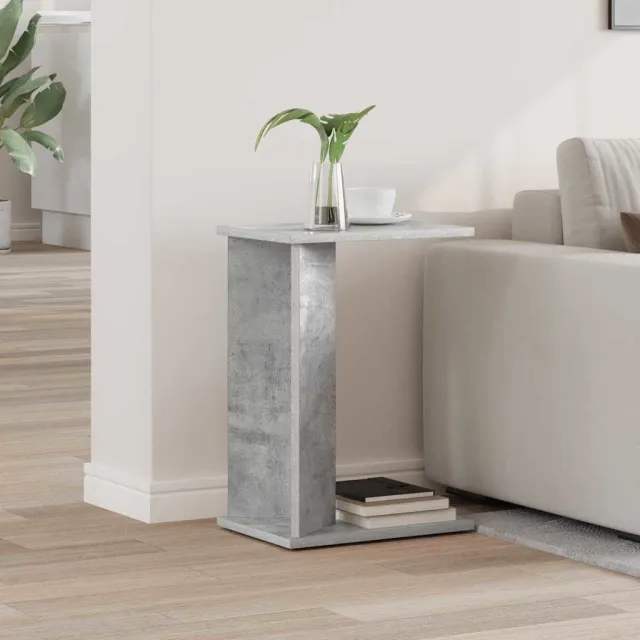 vidaXL Bijzettafel Beton Grijs 35 x 25 x 50 cm Bewerkt hout