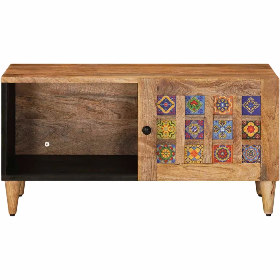 vidaXL Salontafel Naturel 80 x 50 x 40 cm Massief Mango Hout, foto 3