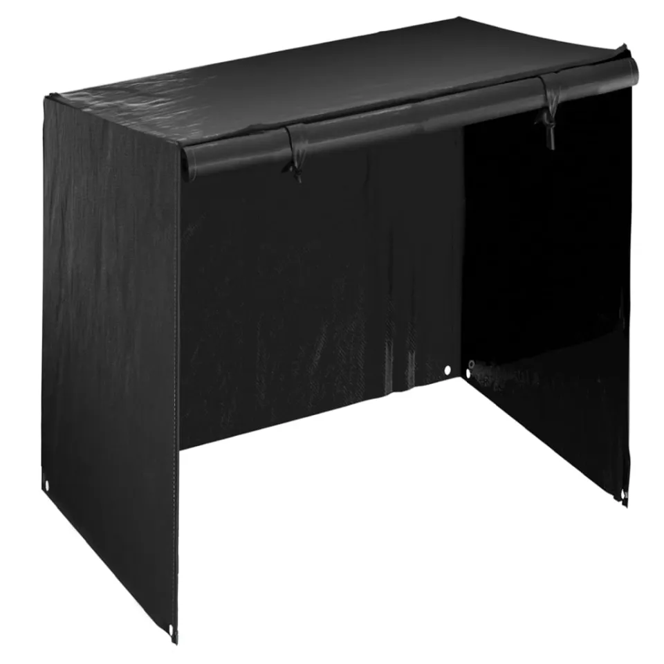 vidaXL Schommelbankhoezen 2 st 8 oogjes 125x90x135/165 cm polyetheen zwart, foto 2