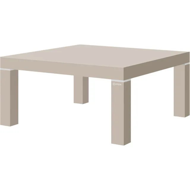 Hubertus Meble Vierkante Salontafel Monaco 100 cm breed in HG cappuccino Cappuccino,Hoogglans cappuccino