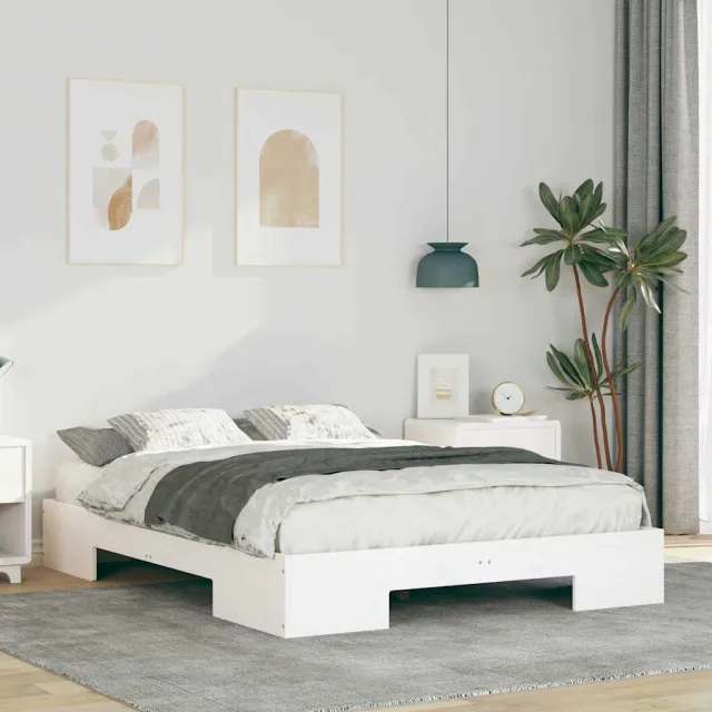 vidaXL Bedframe Wit 120 x 200 cm