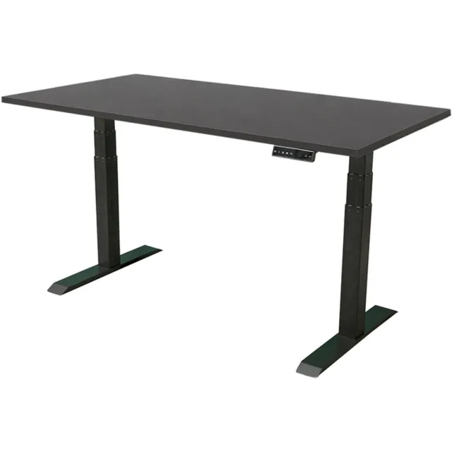Sedero Elektrisch verstelbaar bureau - 140x80 cm - Dual motor - Zwart / Antraciet