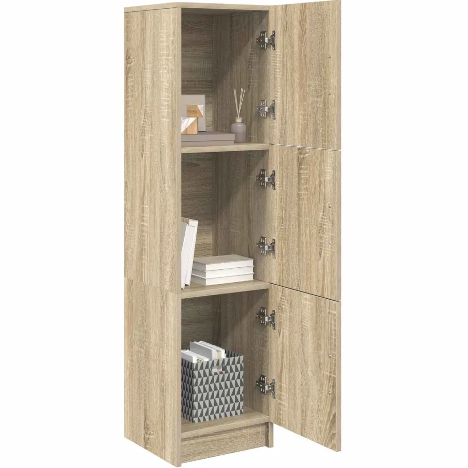 vidaXL Hoge kast Sonoma Eiken 31.5 x 32 x 122.5 cm Bruin