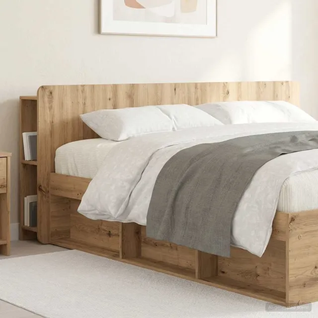 vidaXL Hoofdeinde kas Artisanaal eiken 180 cm Bewerkt hout Bruin
