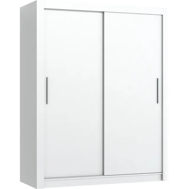 Promeubels Kledingkast Miami - 120cm - Wit - Schuifdeur - Opbergkast Wit mat