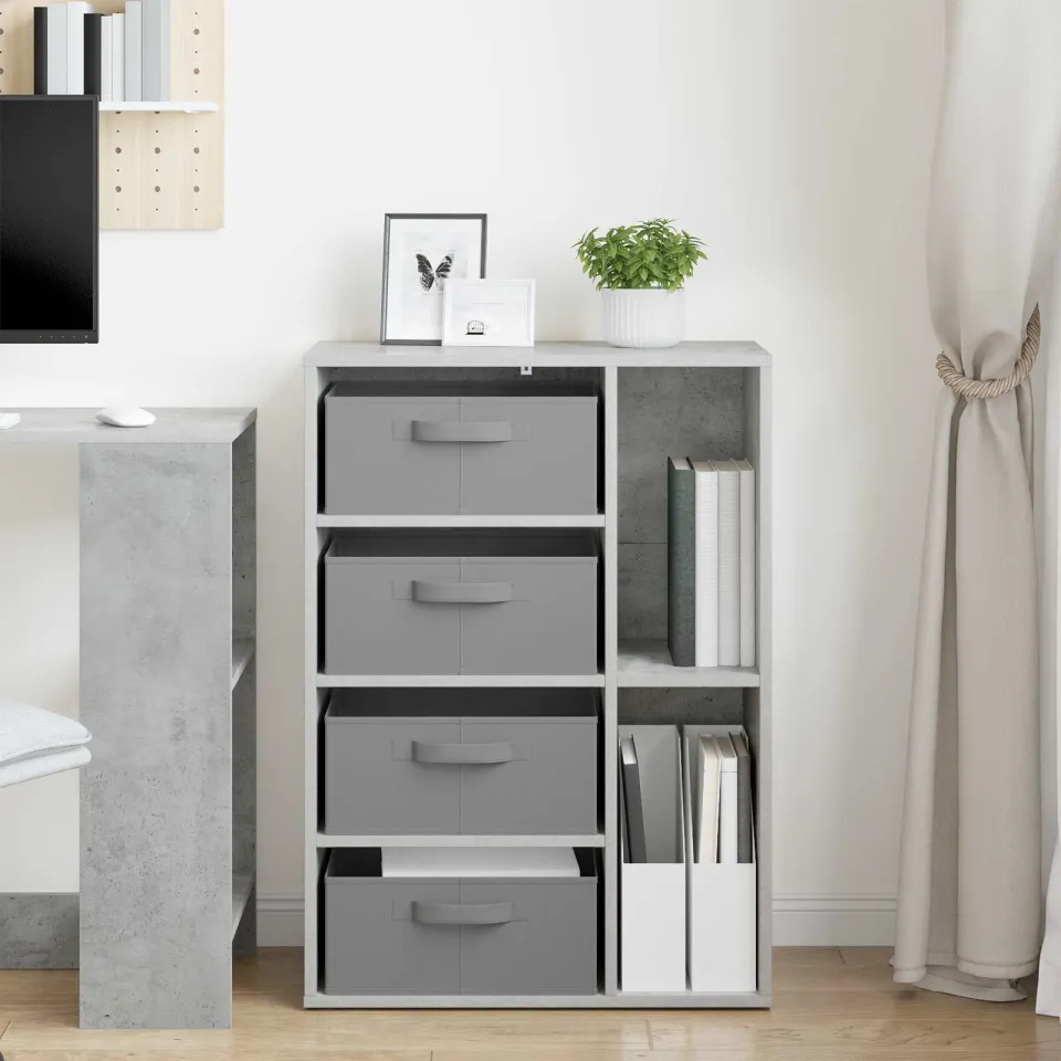 vidaXL Dressoir Betongrijs 60 x 33,5 x 84 cm grijs, foto 3
