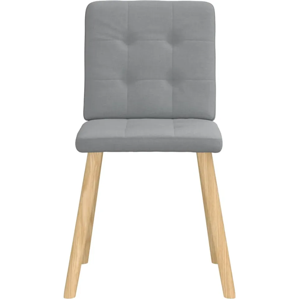 vidaXL Eetkamerstoelen 6 st stof lichtgrijs