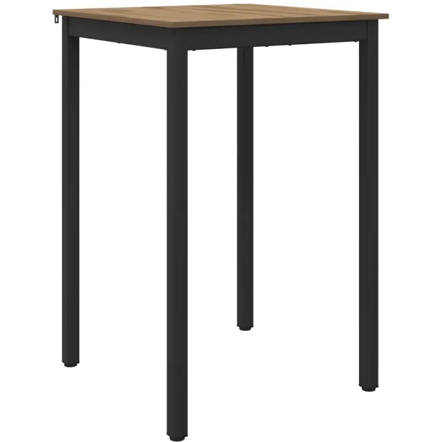 vidaXL Staande - Bartafel - Bewerkt - hout - Vierkant artisanaal eikenkleurig