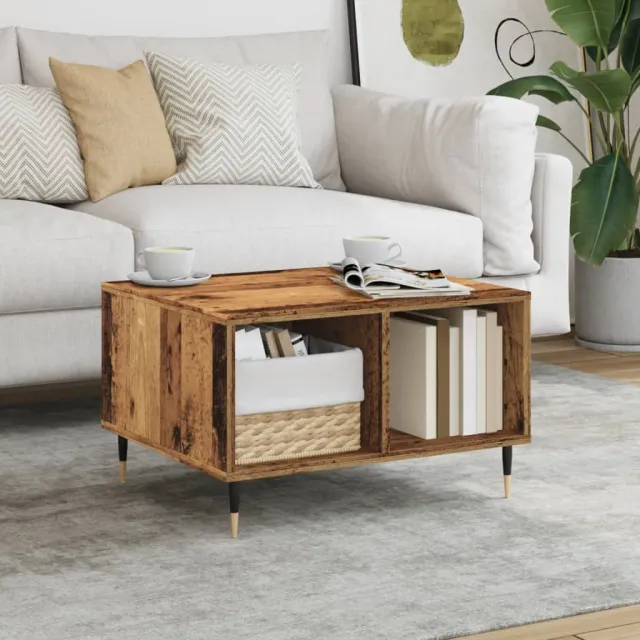 vidaXL Salontafel 60x50x36,5 cm bewerkt hout oud houtkleurig Bruin