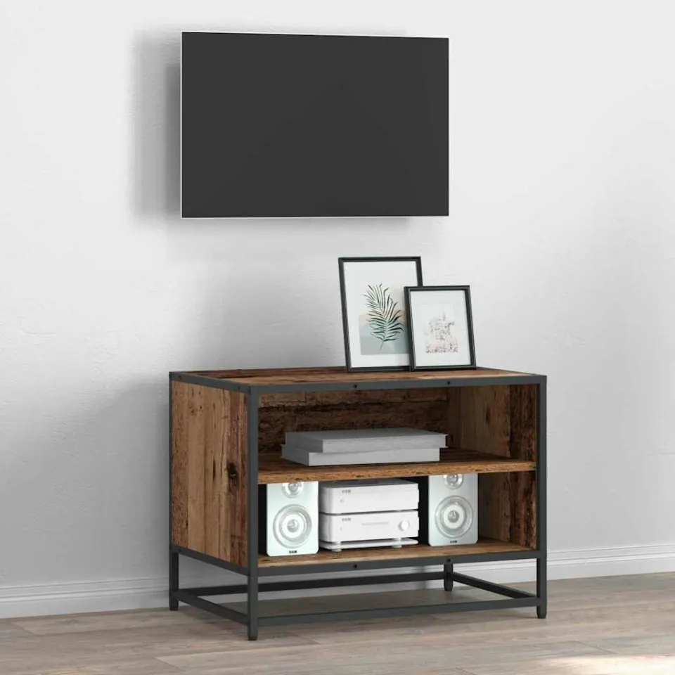 vidaXL TV Eenheden 61 x 40 x 46 cm Oud Hout Bewerkt hout bruin, foto 4