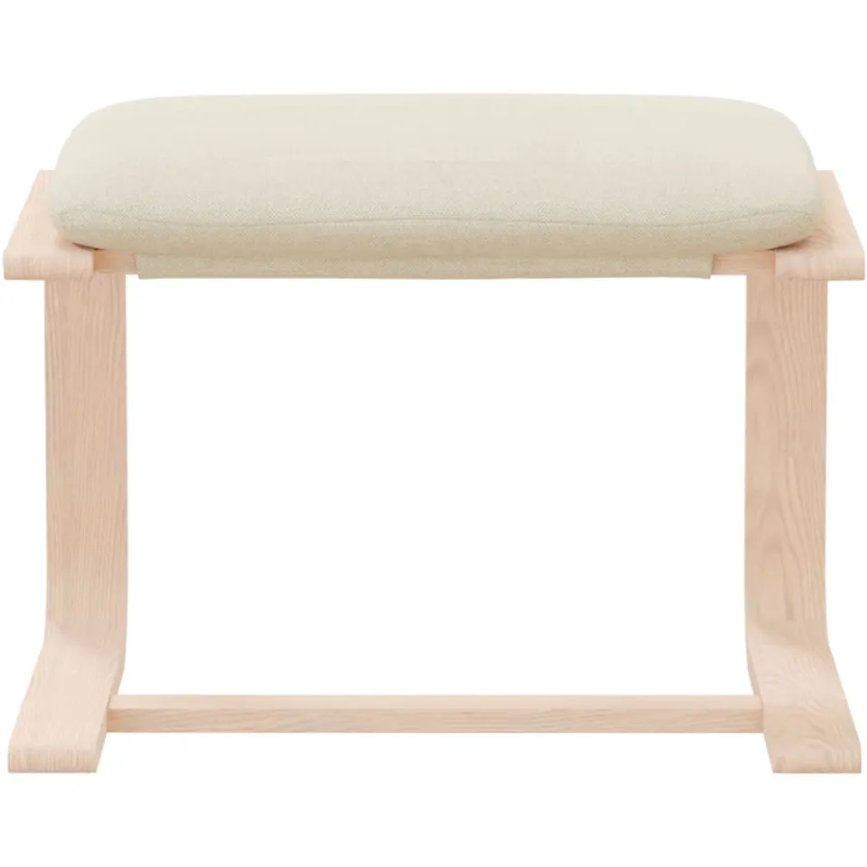 vidaXL Voetenbank 51x41x40 cm stof crèmekleurig