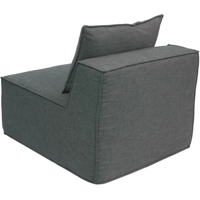 MCW Fauteuil/accessoires voor bank MCW-O54, loungefuteuil gestoffeerde fauteuil middenstuk, stof/textiel (300 g/m²) 63x75x97 cm ~ donkergrijs