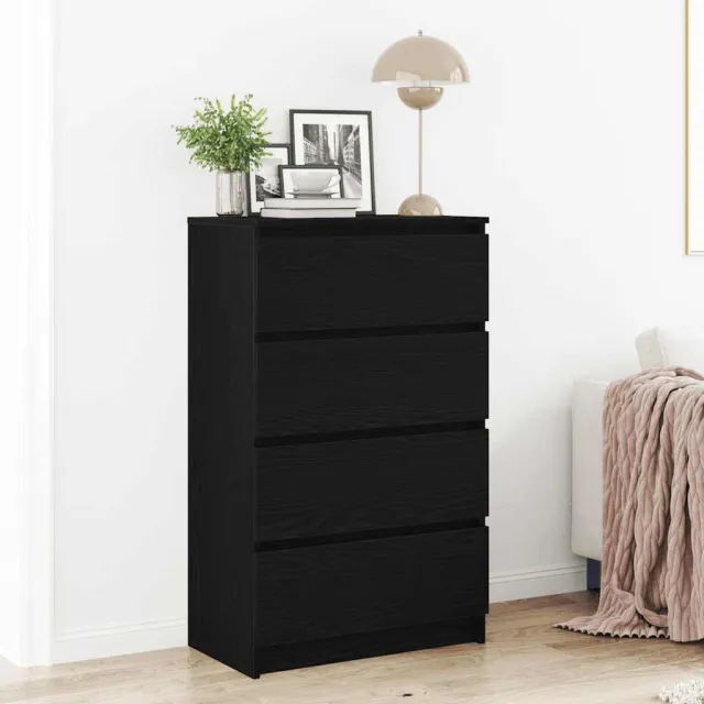 vidaXL Dressoir 60x35x98,5 cm spaanplaat zwart eikenkleurig