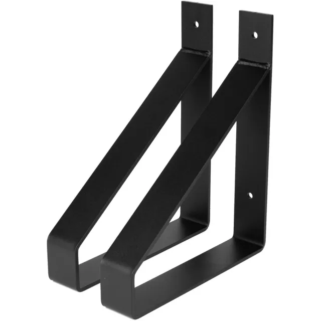 Wovar Plankdrager Zwart Industrieel 20 x 25 cm | T1 | Set 2 Stuks