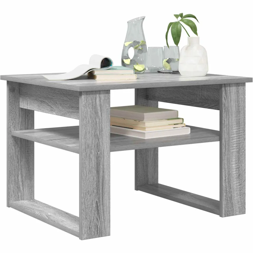 vidaXL Salontafel Grijs Sonoma 64 x 54 x 44 cm Bewerkt hout, foto 3