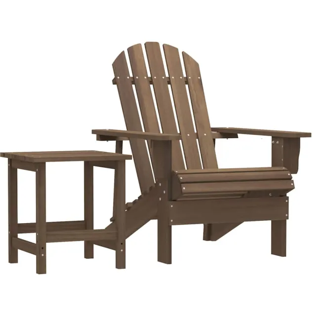 vidaXL Tuinstoel Adirondack met tafel massief vurenhout bruin