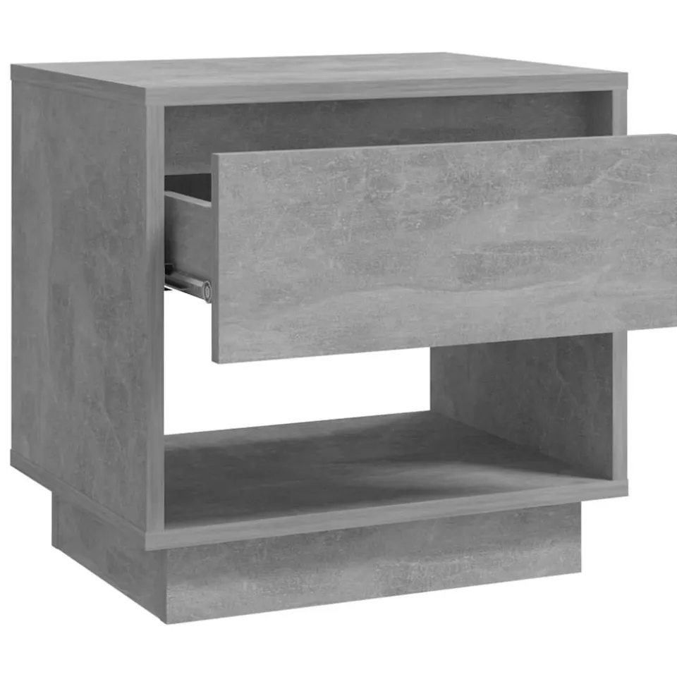 vidaXL Nachtkastje 45x34x44 cm bewerkt hout betongrijs