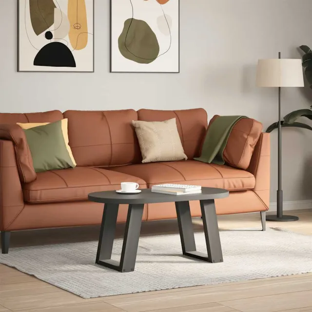 vidaXL Salontafelpoten 2 st U-vormig 38x(42-43) cm staal antraciet Anthraciet