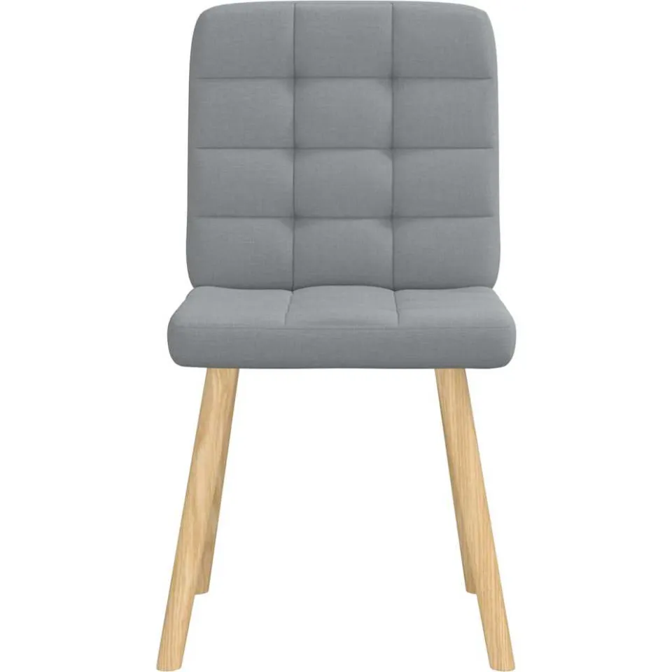 vidaXL Eetkamerstoelen 6 st stof lichtgrijs