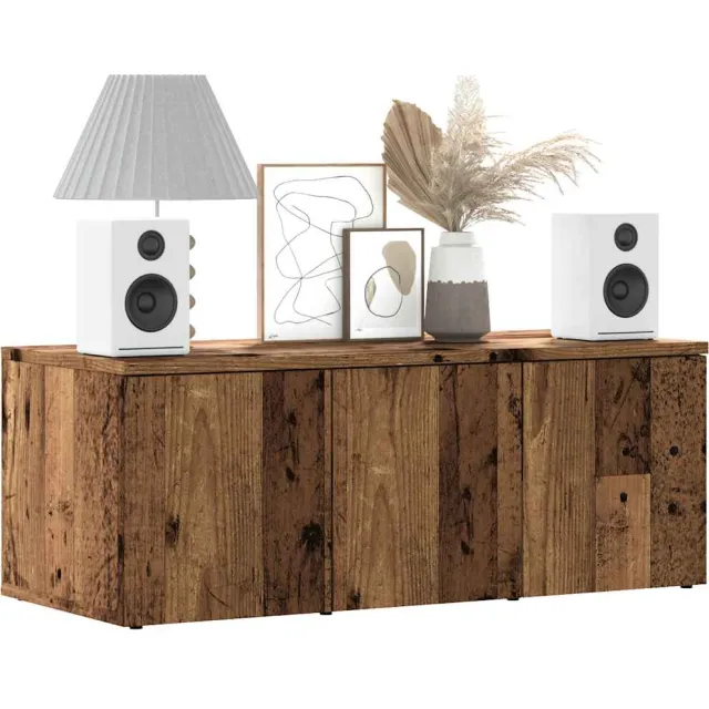 vidaXL Tv-meubel 80x34x30 cm bewerkt hout oud houtkleurig Bruin