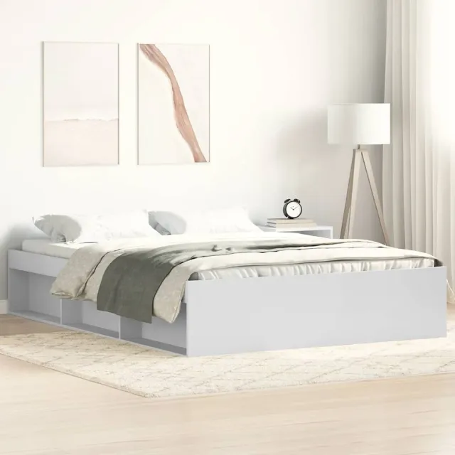 vidaXL Bedframe wit 140x200 cm