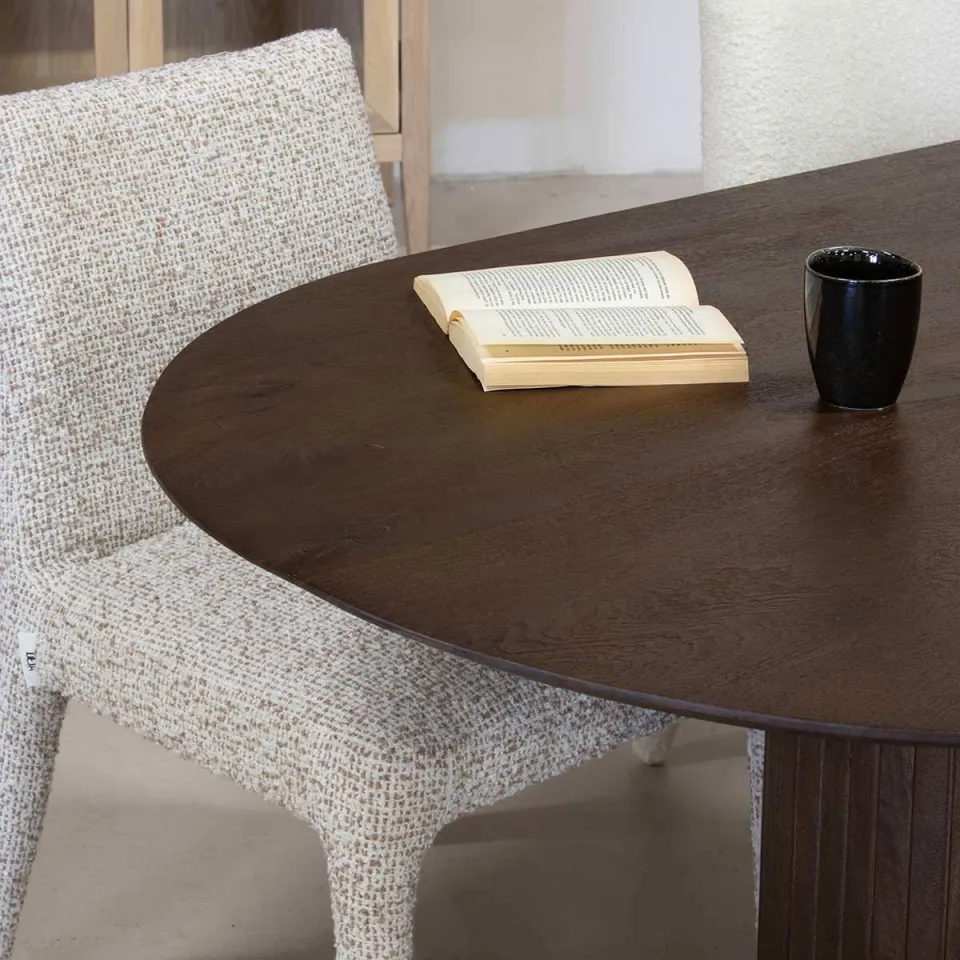 Giga Meubel Eettafel Ava - Ovaal - Mangohout - 200cm, foto 4