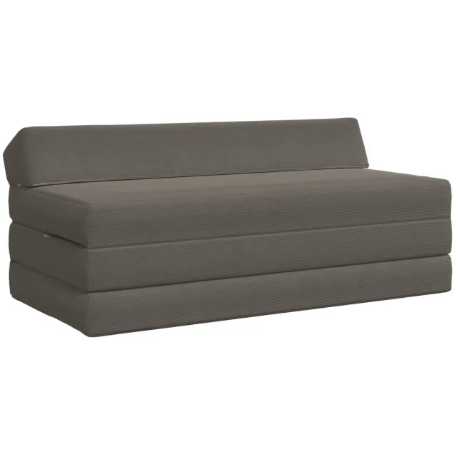 vidaXL Vouwbare - Sofa - Bed - 2-zits - Lichtgrijs - 120 - x - 60 - x - 49 - cm - Stof