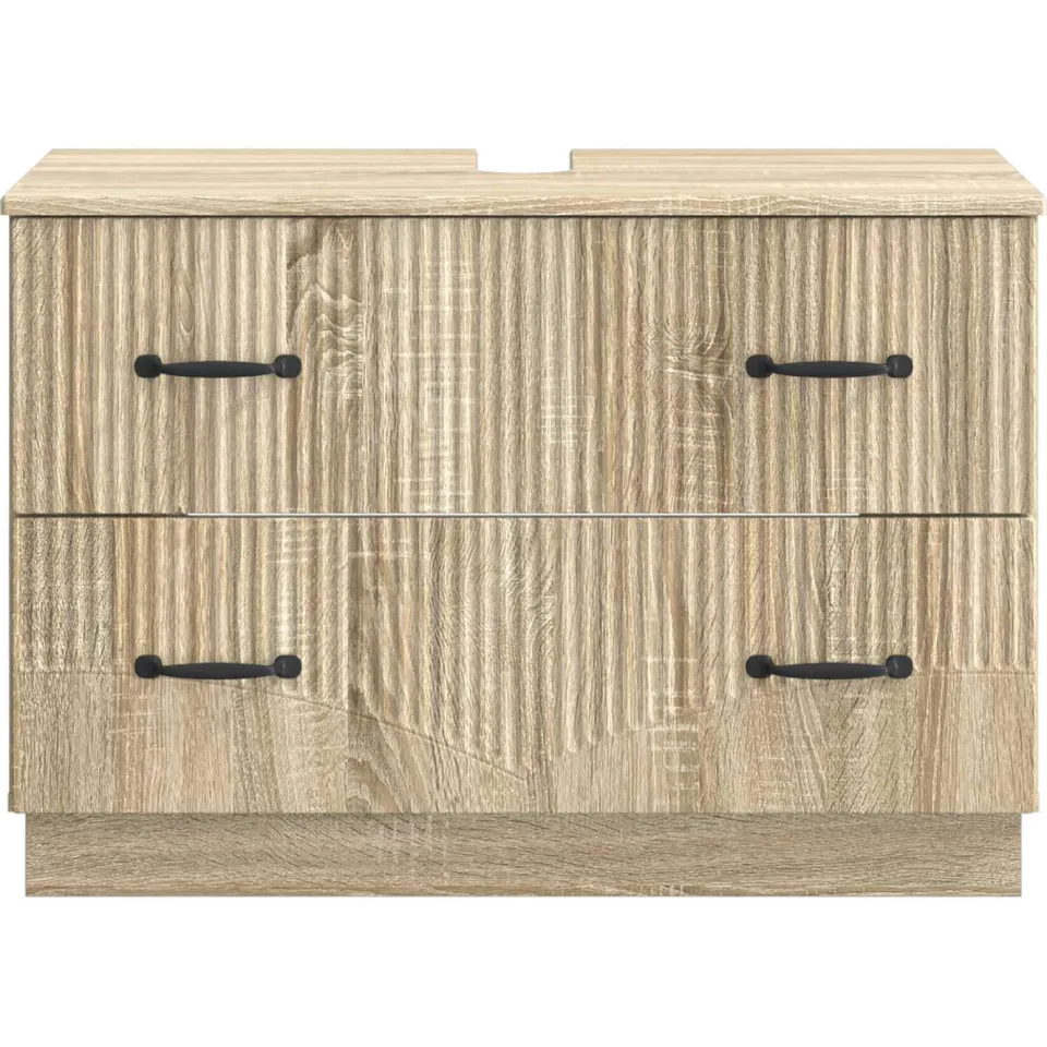 vidaXL Badkamer wastafelkast HOORN Sonoma Eiken 82 x 41 x 56 cm, foto 4