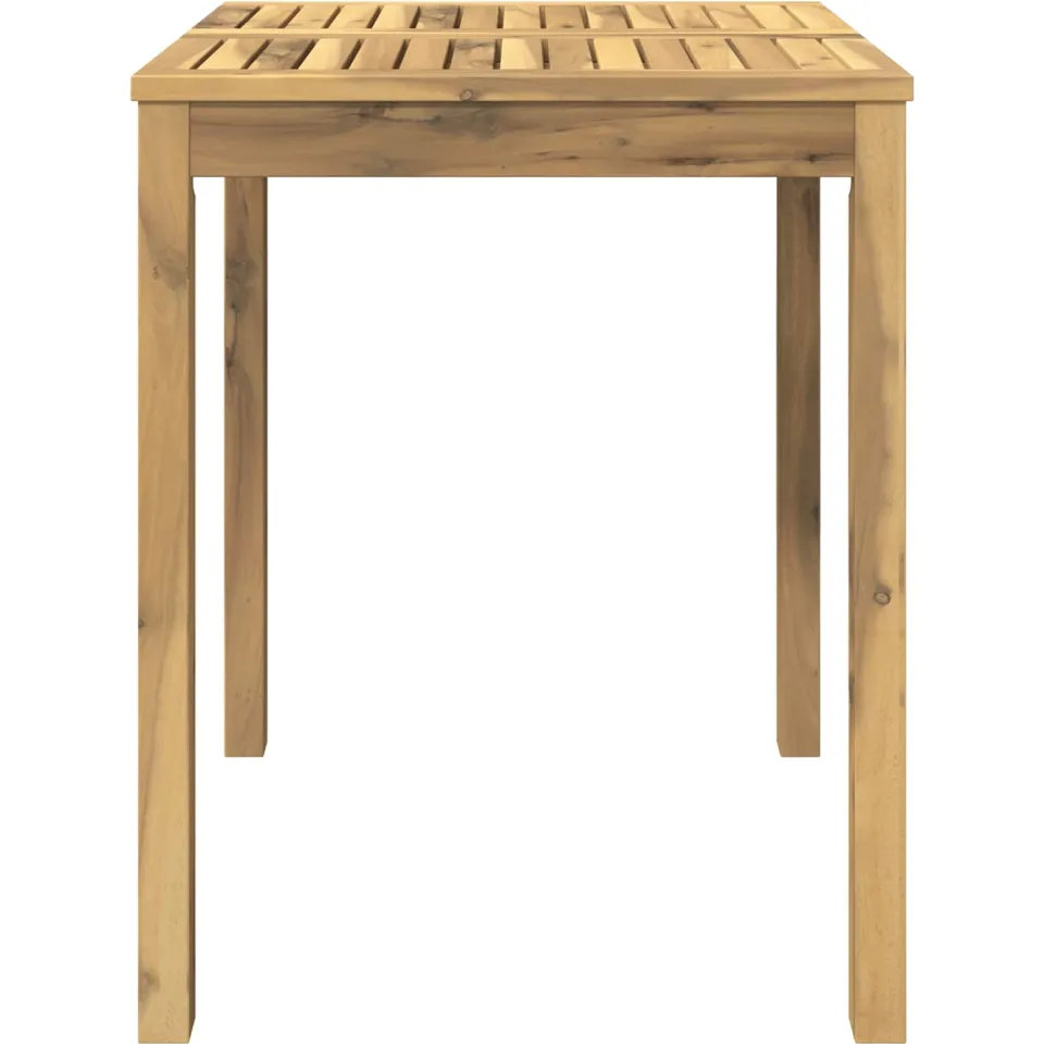 vidaXL Tuindiner tafel LAREN Witgewassen 60 x 60,5 x 75 cm Bruin
