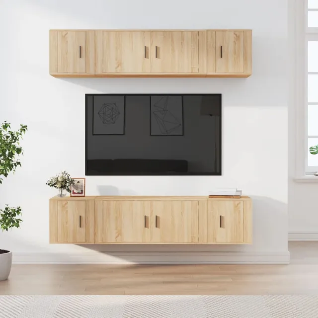 vidaXL 6-delige Tv-meubelset bewerkt hout sonoma eikenkleurig, foto 2