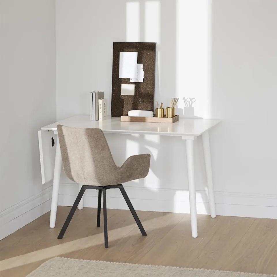 Rowico Home Lotta verlengbare houten eettafel wit - 120 x 80 cm, foto 3