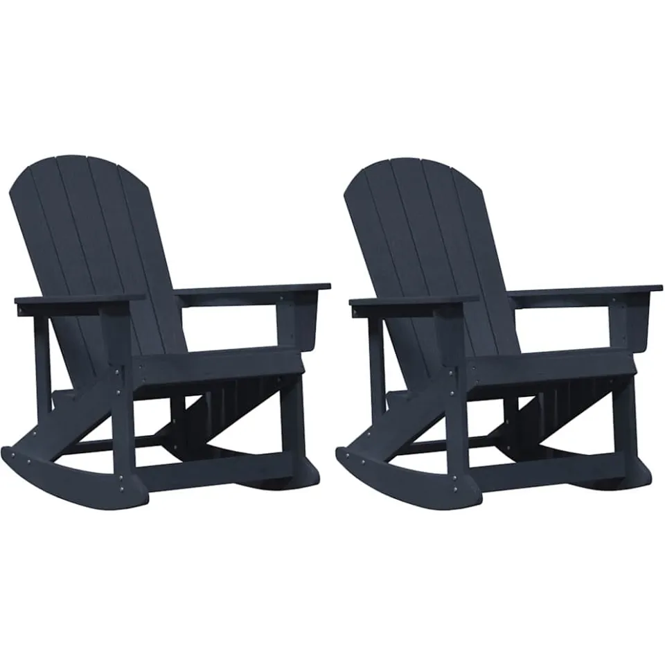 vidaXL Adirondack Schommeltjes 2 st Marineblauw HDPE