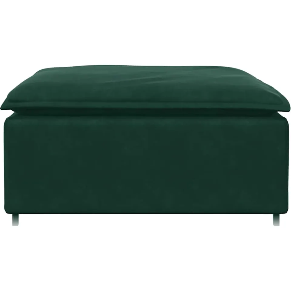 vidaXL Modulaire bank voetenbank module donkergroen 100x100x48 cm