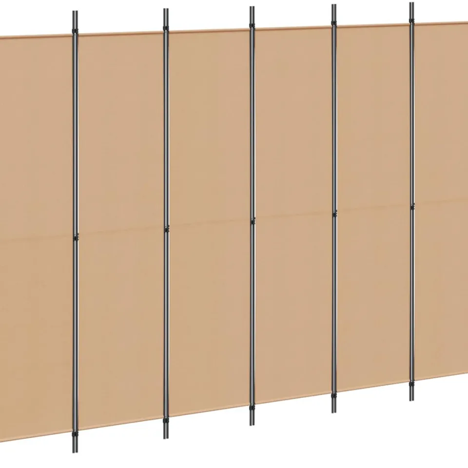 vidaXL 6-Panelen Kamerscherm Beige 300 x 220 cm Stof, foto 3