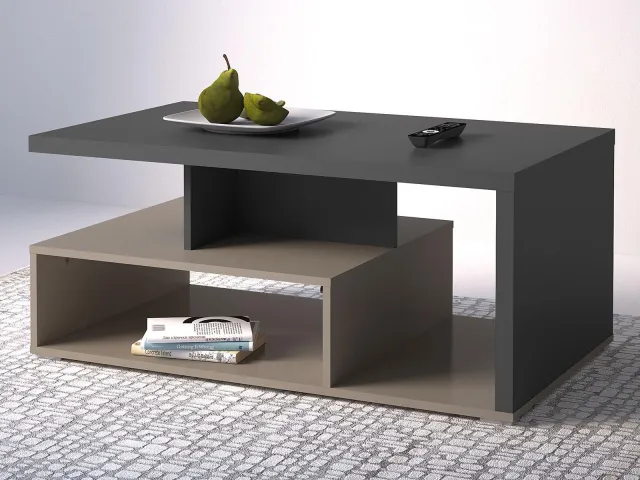Mobistoxx Salontafel SERRIE antraciet/taupe