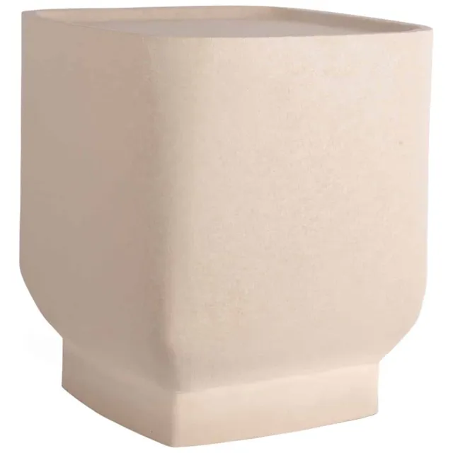 Leitmotiv Bijzettafel Boaz Cuadro - Warmgrijs - 37x37x40cm - Modern